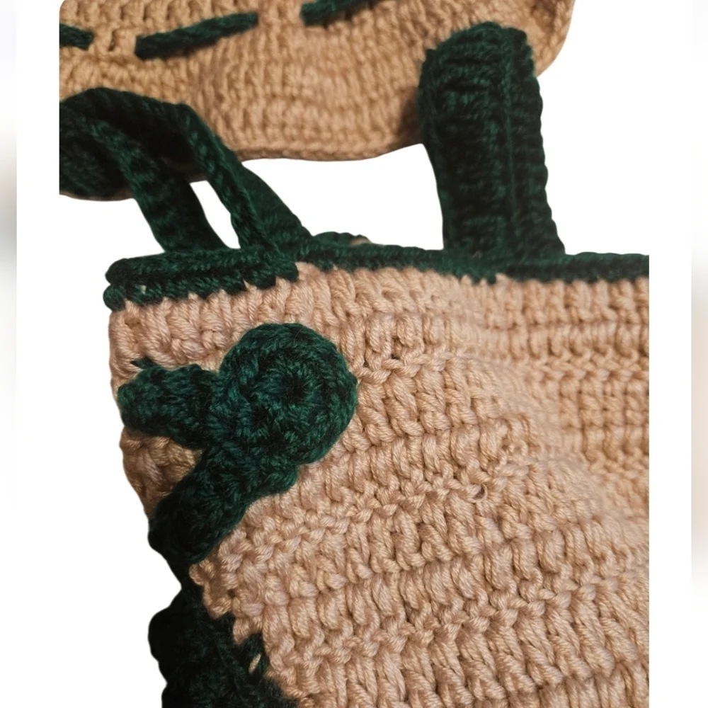 Hand Crafted Newborn 3-pc Set Crochet Photography props Hat diaper cover-up boot